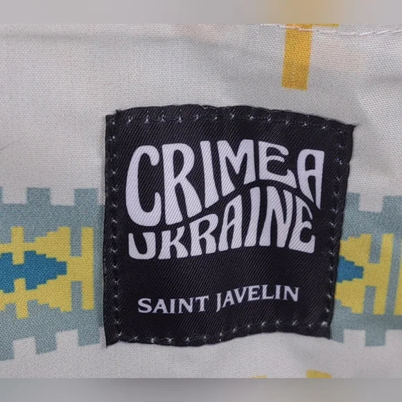 Saint Javelin Crimea Beach Party Hawaiian Open Collar Shirt Tribal Southwestern - Picture 8 of 10